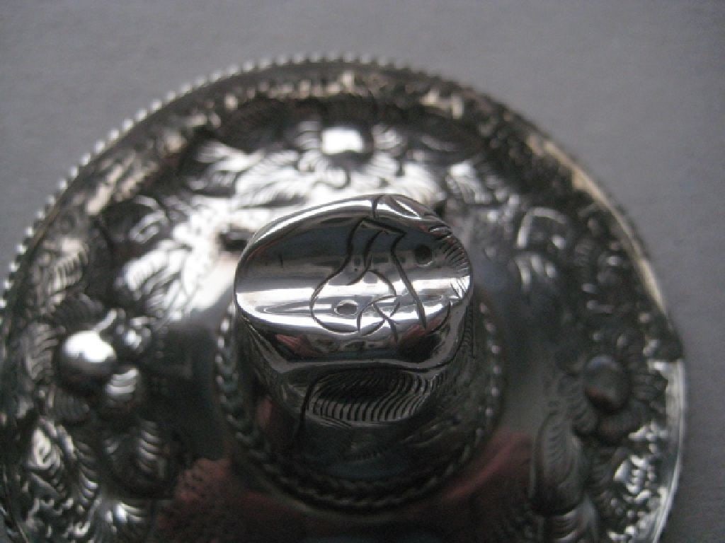 A Pair of Sterling Silver Mexican Sombrero Hats - 10