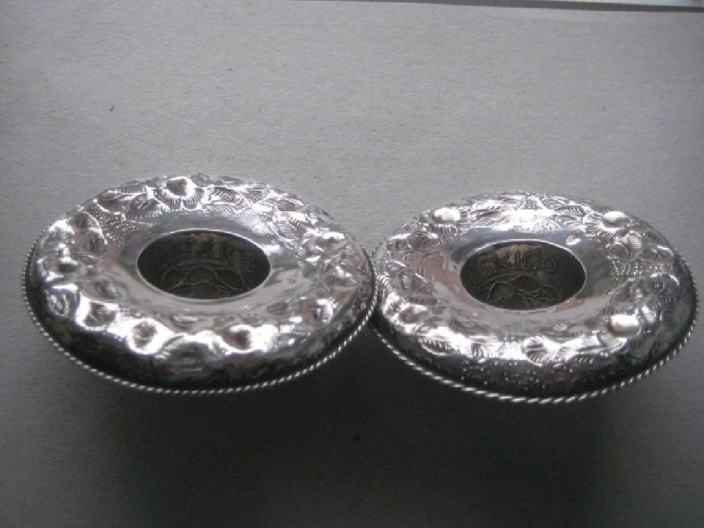 A Pair of Sterling Silver Mexican Sombrero Hats - 5
