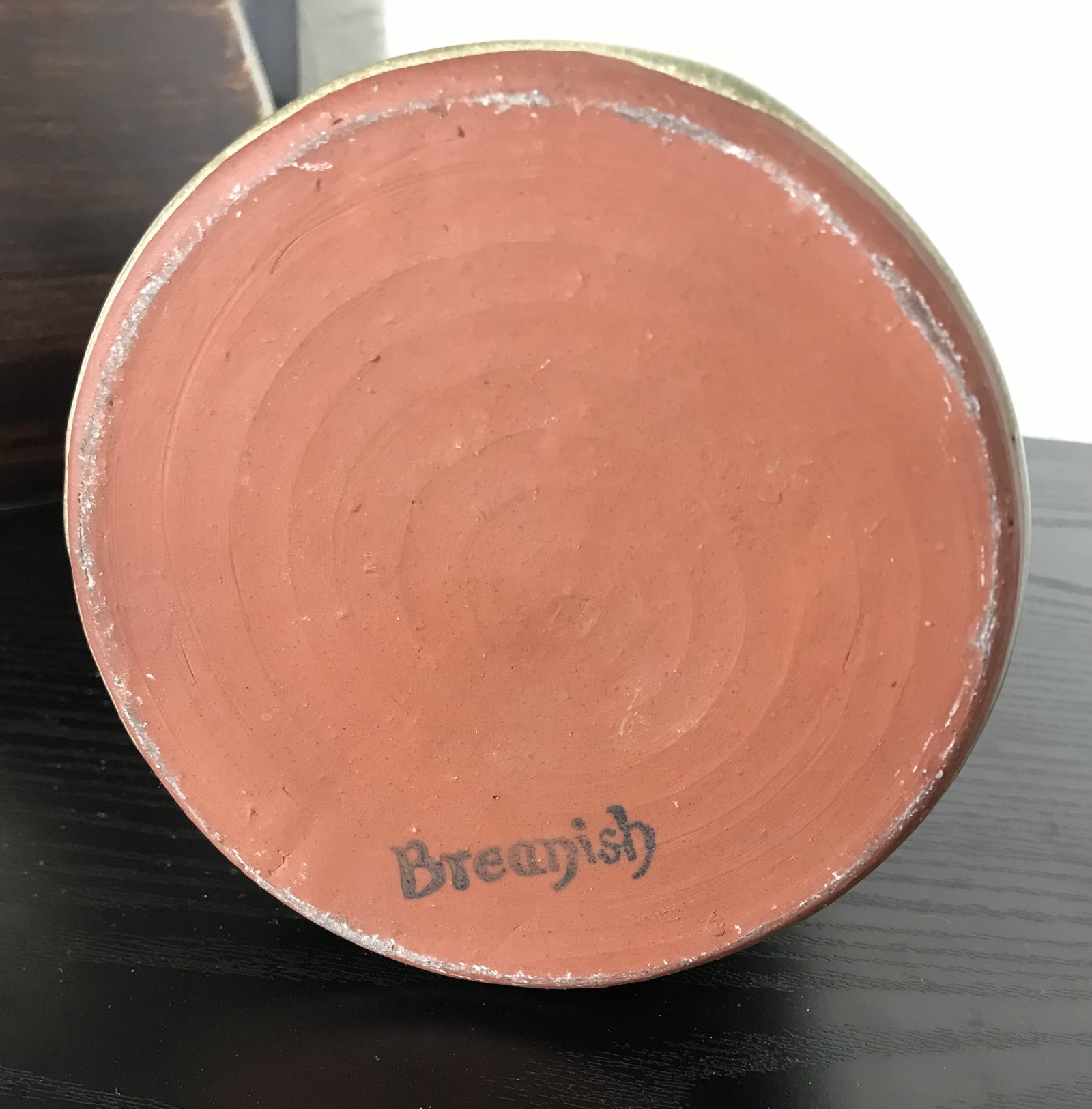 Breanish Pottery Olive Green Glaze Vase - 5