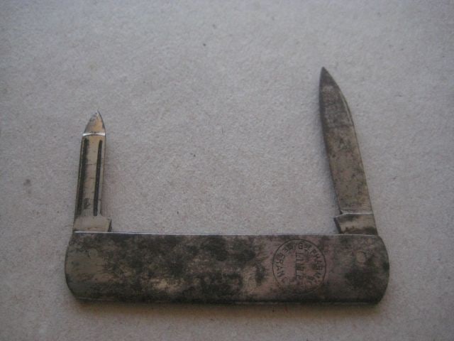 Antique French Steel Hafted Twin Bladed Penknife, c1900 (1 of 5)