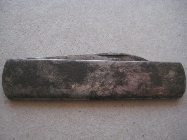 Antique French Steel Hafted Twin Bladed Penknife, c1900 - 5
