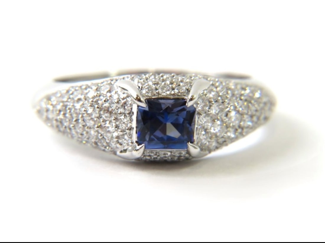 Kat Florence, Benitoite and Diamond 18K Ring - 2