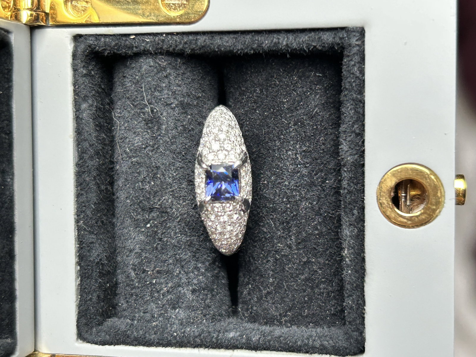 Kat Florence, Benitoite and Diamond 18K Ring - 5