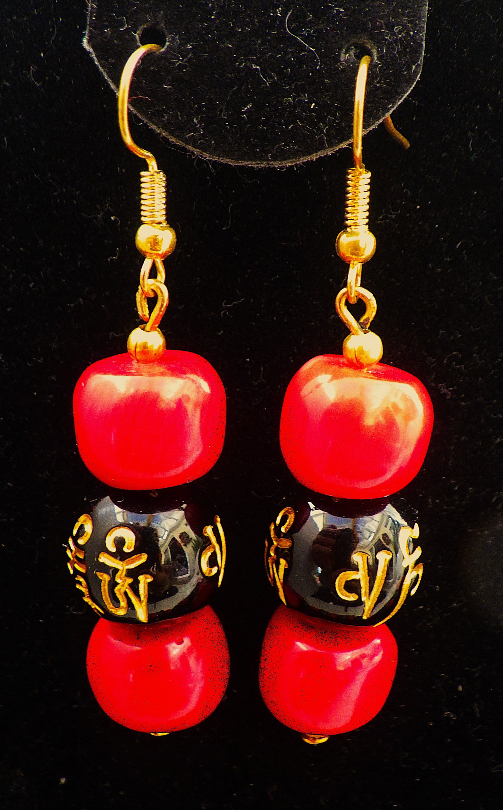 Chinese ""bring me luck"" jewellery set with red coral - 3