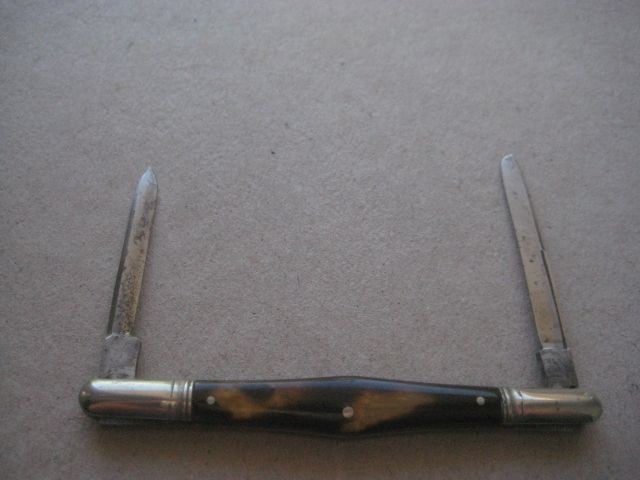 Vintage Twin Steel Bladed Folding Fruit Knife, c1920 - 2
