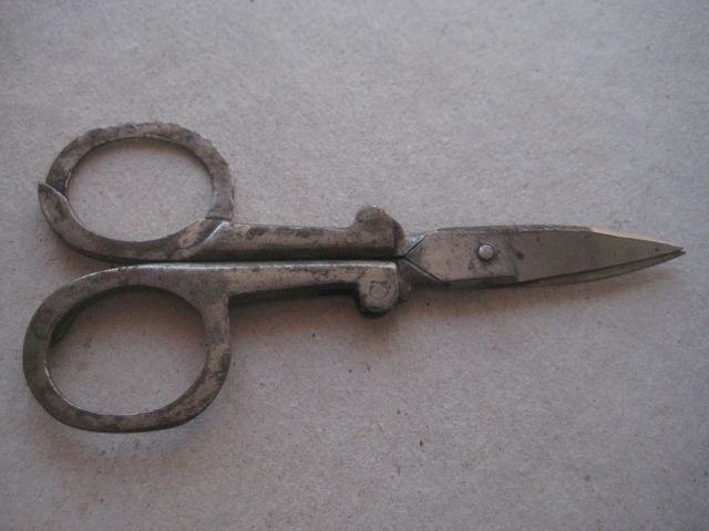 Vintage Folding Steel Scissors - 2