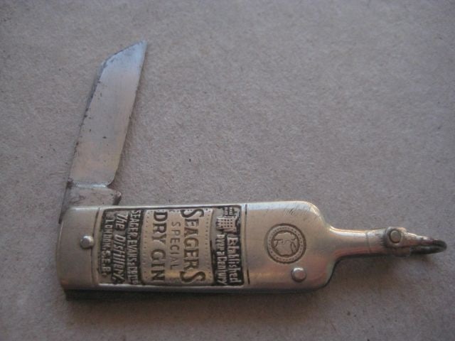 Vintage Seagers Special Dry Gin Advertising Penknife, c1940 - 2