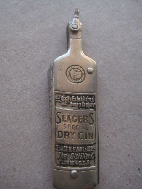 Vintage Seagers Special Dry Gin Advertising Penknife, c1940 - 6