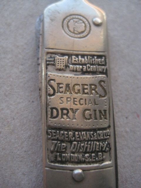 Vintage Seagers Special Dry Gin Advertising Penknife, c1940 - 7