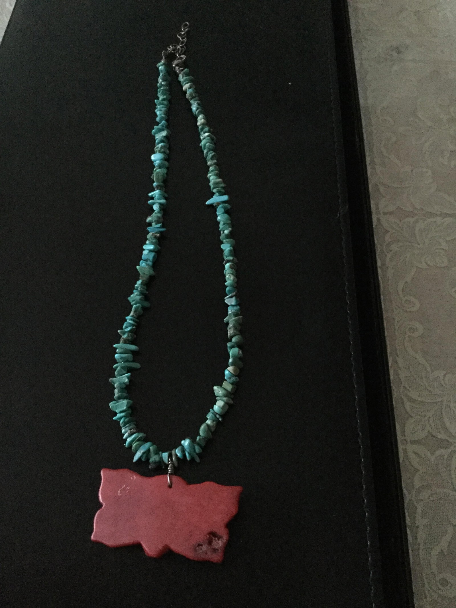 Turquoise and Coral Necklace - 6