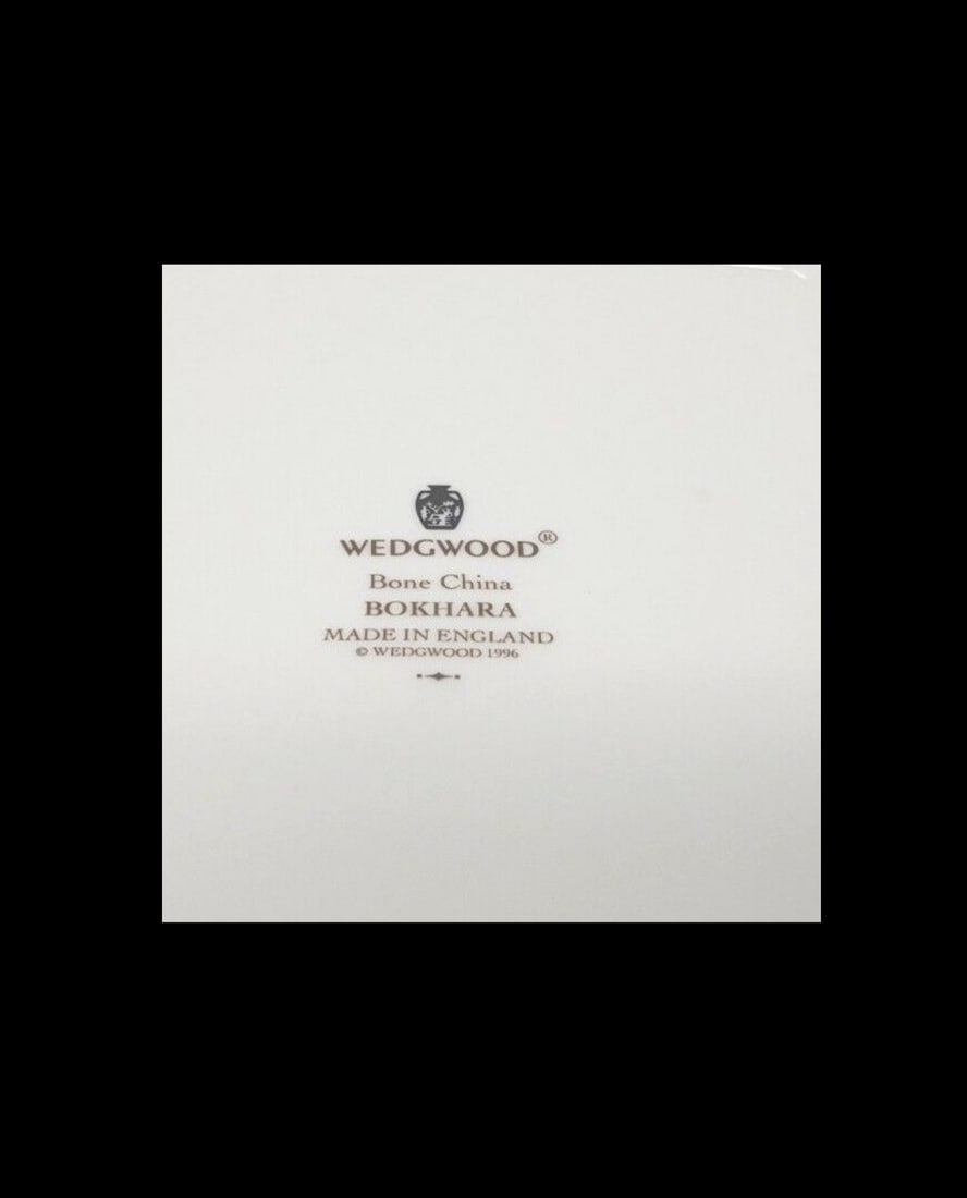 Wedgewood Bokhara Square Cake/Sandwich Plate With Gold Trim - 3