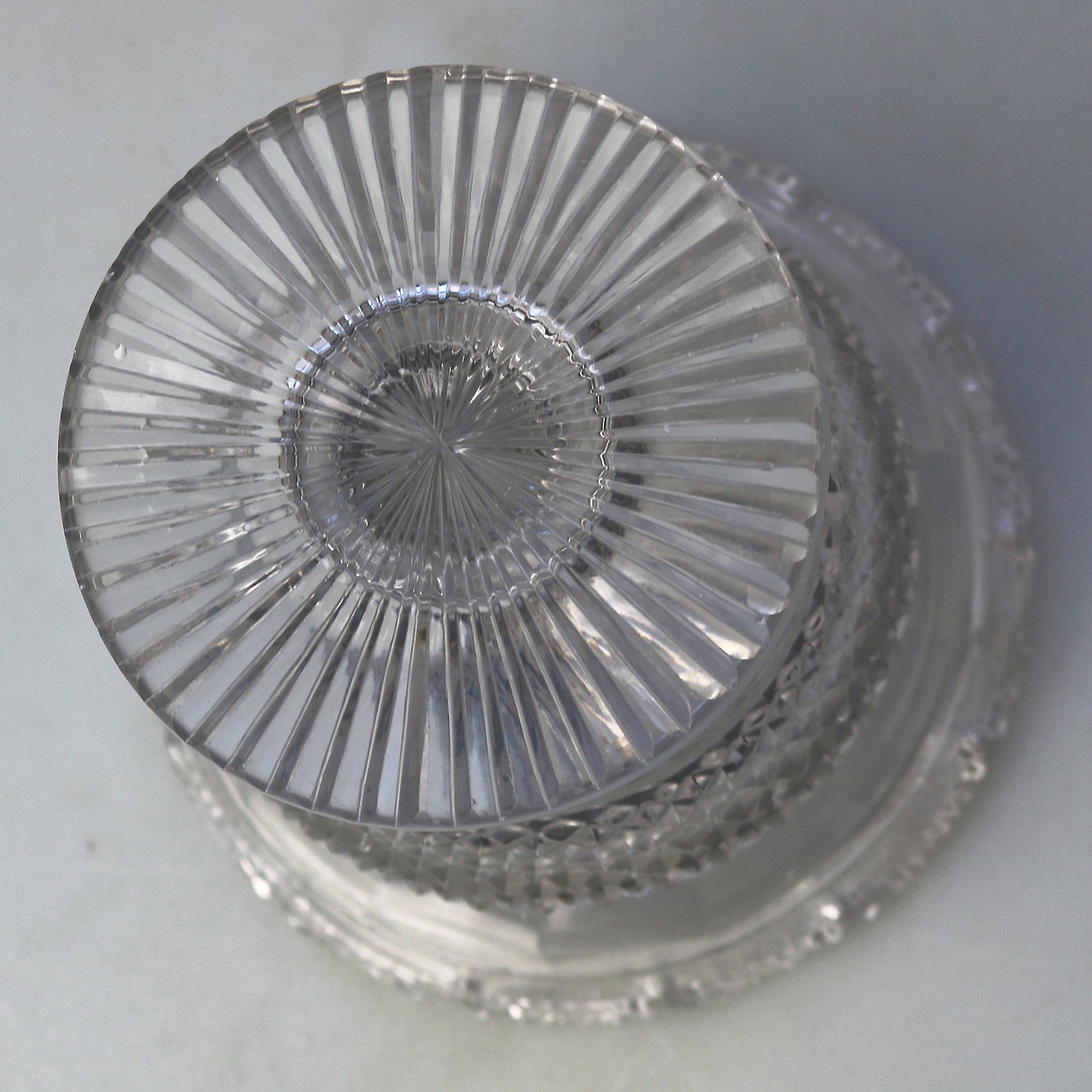 A superb antique late Georgian Irish cut glass Bonbonniere C.early 19thC - 8