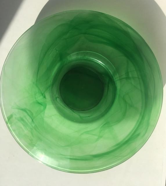 Davidson, Art Deco Cloud Glass In Green, Posey Bowl, Circa 1930 - 3