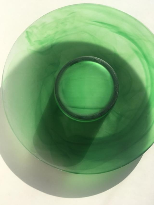 Davidson, Art Deco Cloud Glass In Green, Posey Bowl, Circa 1930 - 4