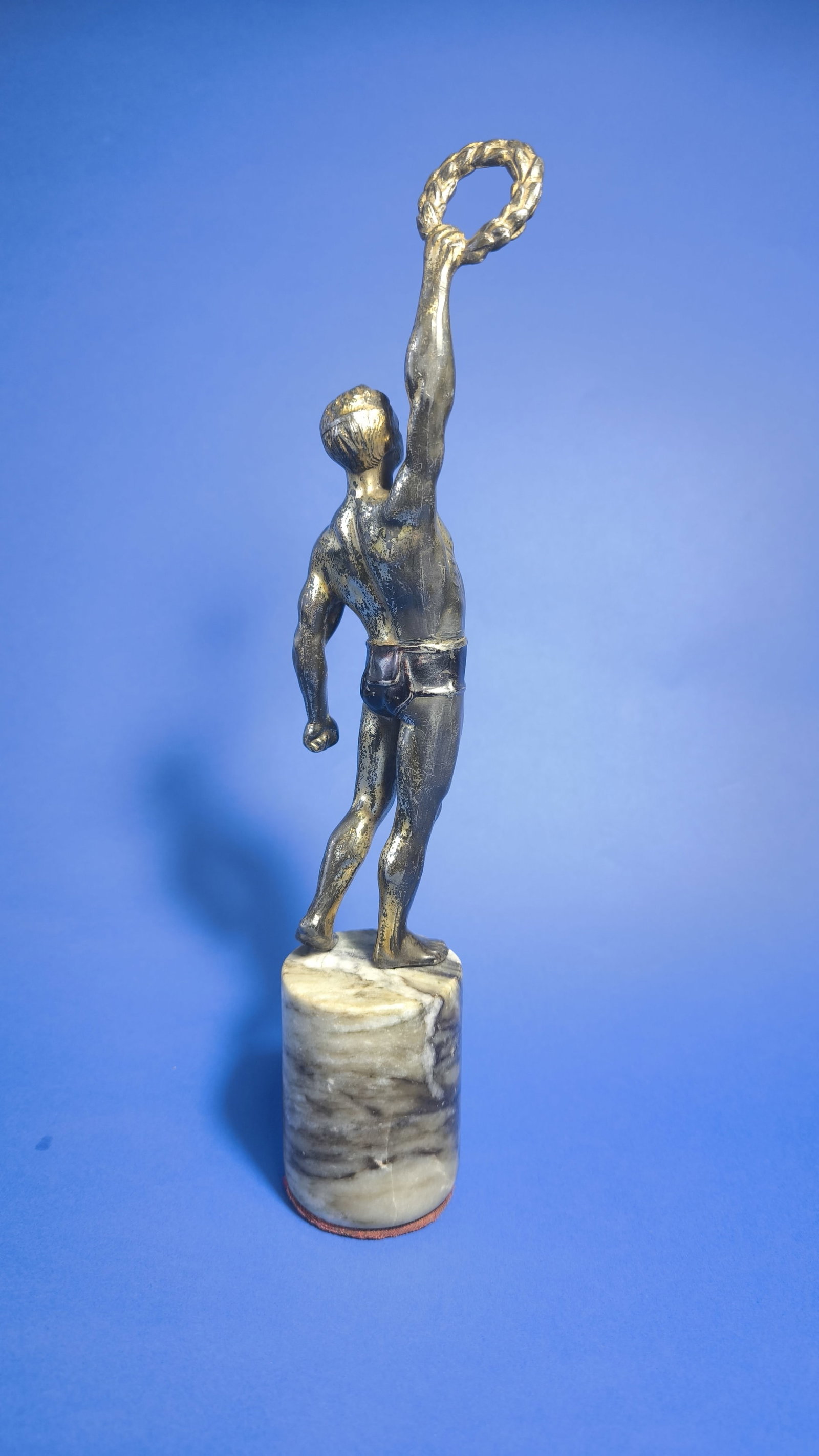 Original Ultra Rare Olympic 1936 VIP Gift Sculpture Silver Man Arno Breker - 5