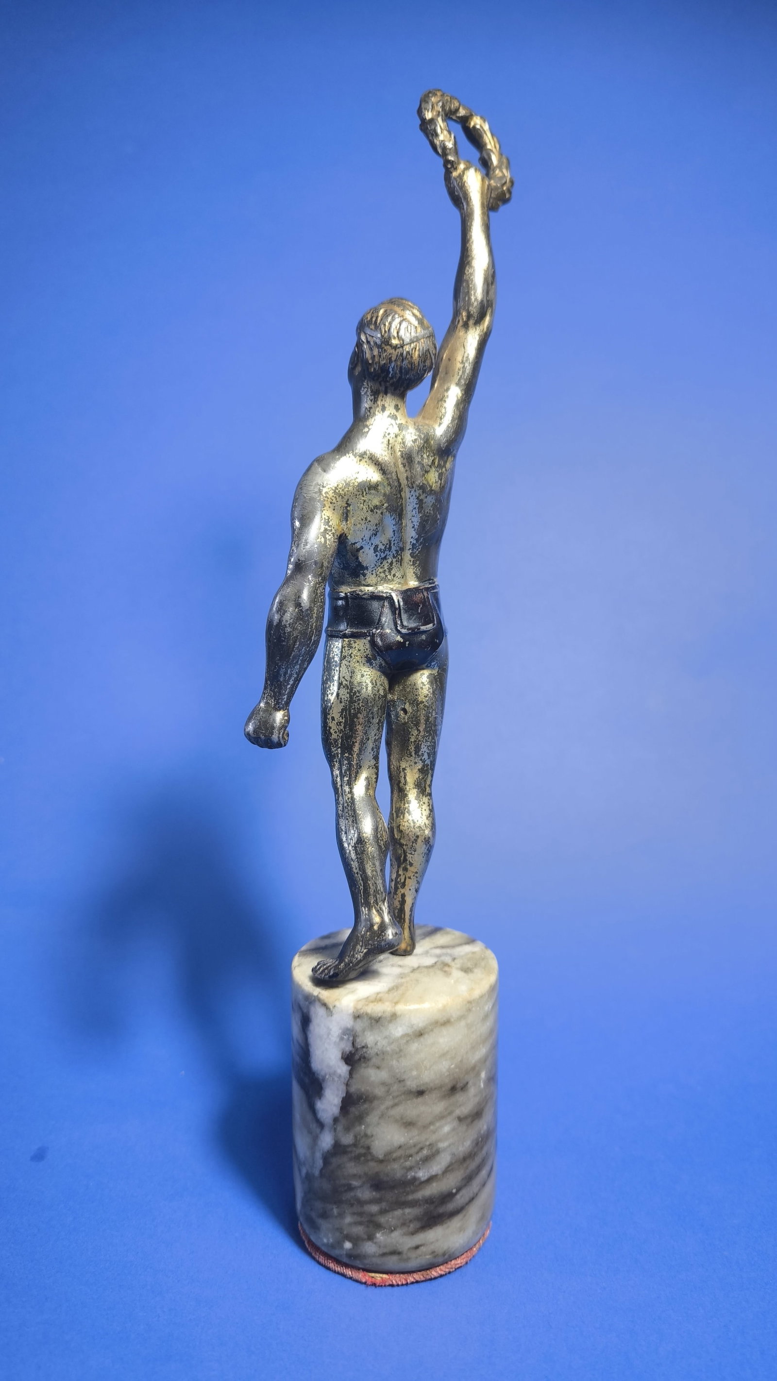 Original Ultra Rare Olympic 1936 VIP Gift Sculpture Silver Man Arno Breker - 7