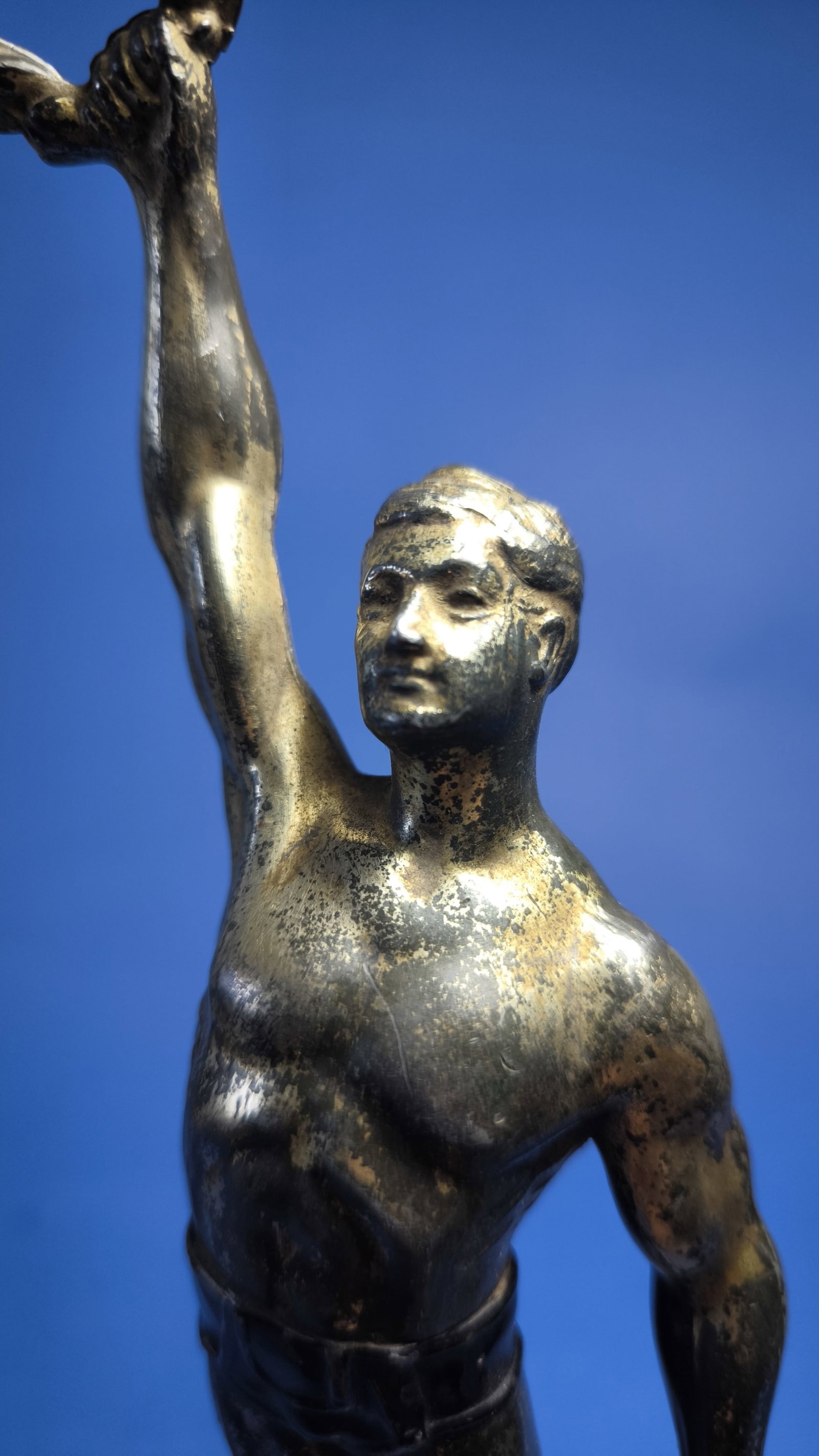 Original Ultra Rare Olympic 1936 VIP Gift Sculpture Silver Man Arno Breker - 8