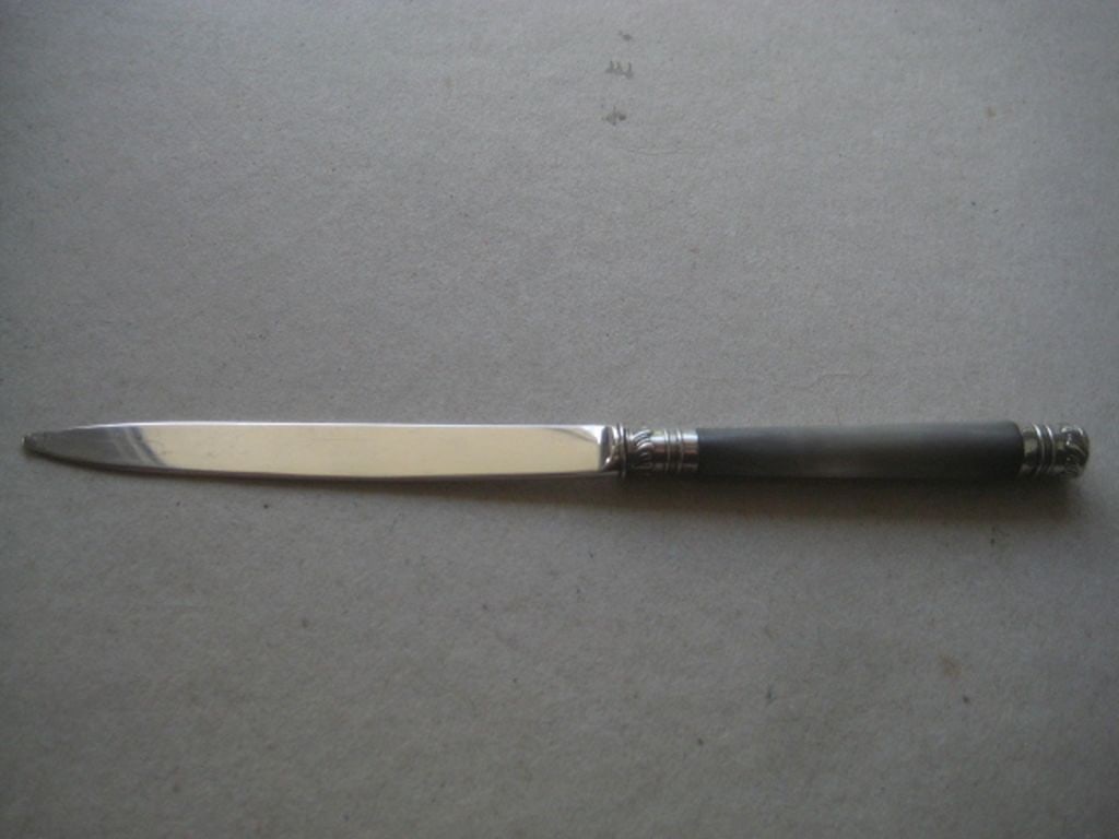 Antique George IV Mother of Pearl Hafted Paper Knife: Title: Antique George IV Mother of Pearl Hafted Paper Knife Description: Antique George IV Mother of Pearl Hafted Paper Knife. The Blade is Hallmarked for Sheffield 1823 and ma