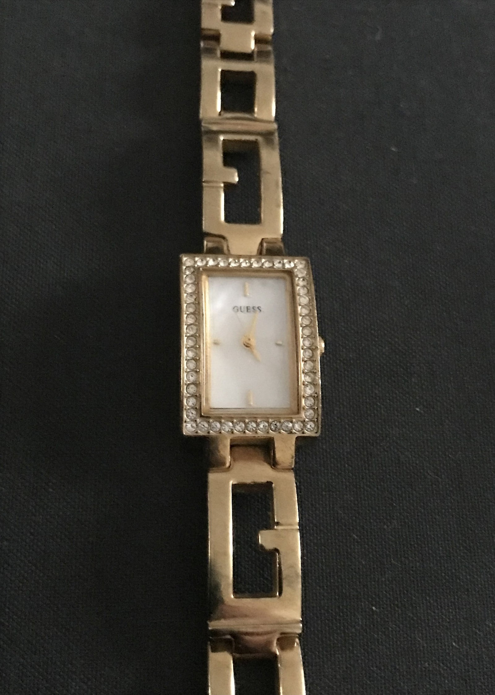 Guess Gold Plated Diamanté Studded Watch - 7