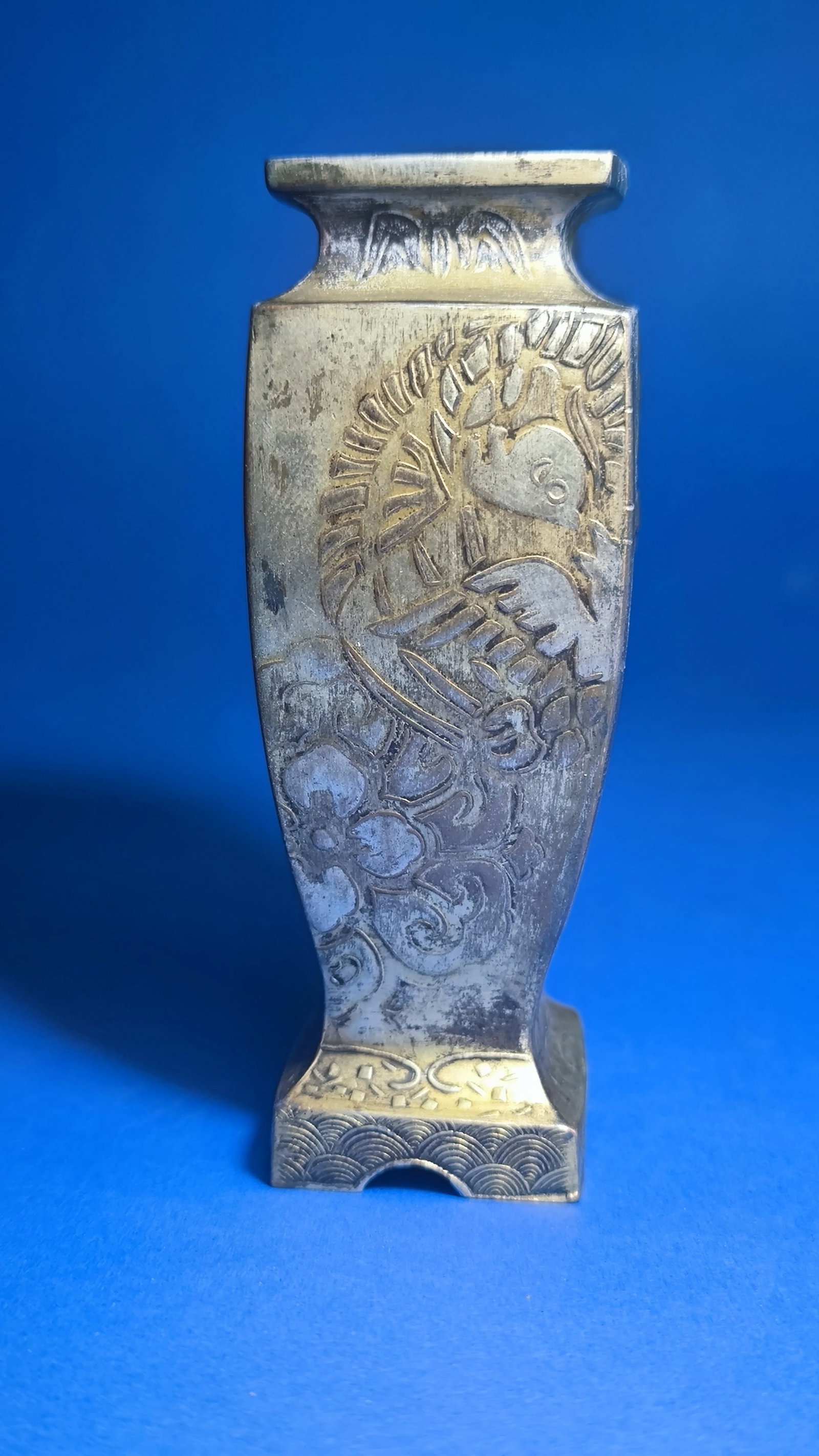 Antique Meiji Mixed Metal Master Piece Japan Art Work Vase - 3