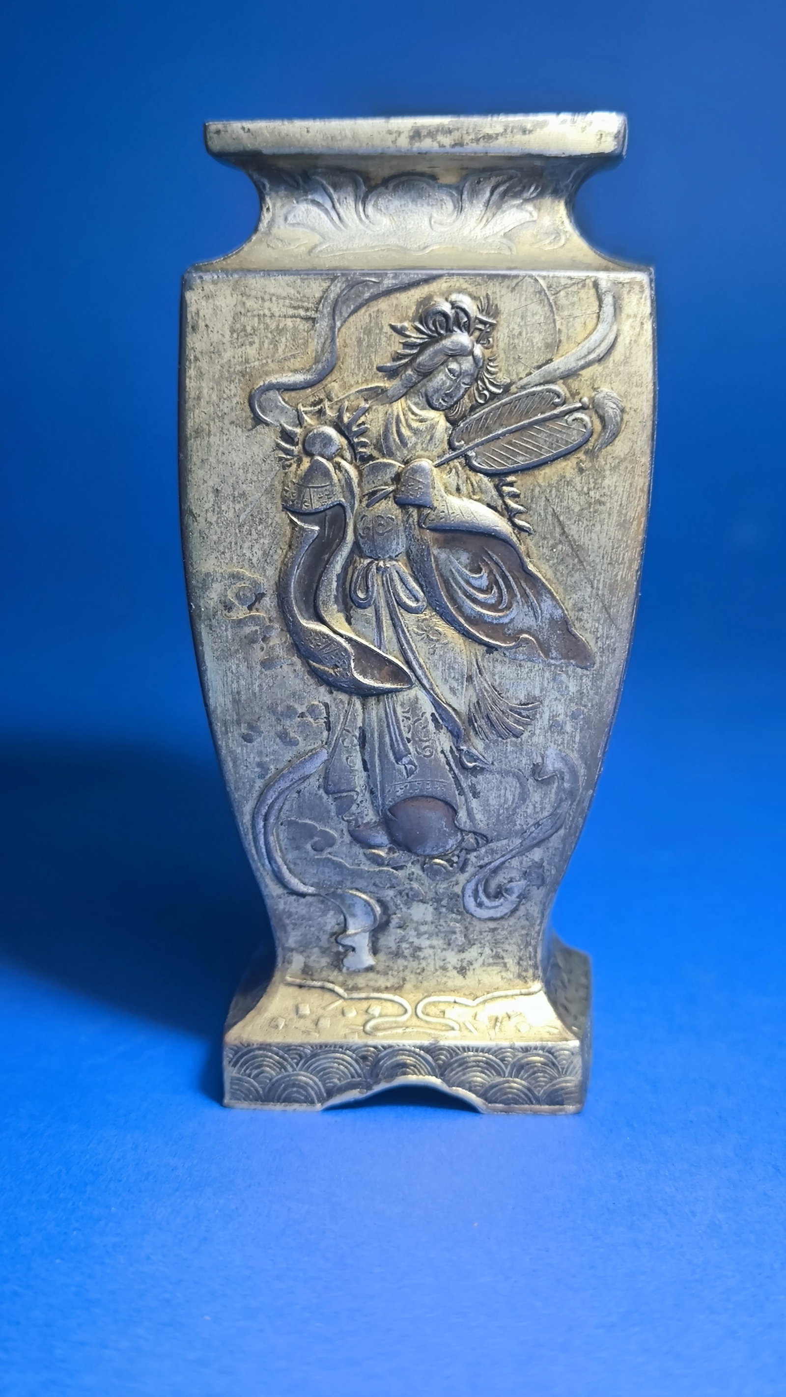 Antique Meiji Mixed Metal Master Piece Japan Art Work Vase - 5