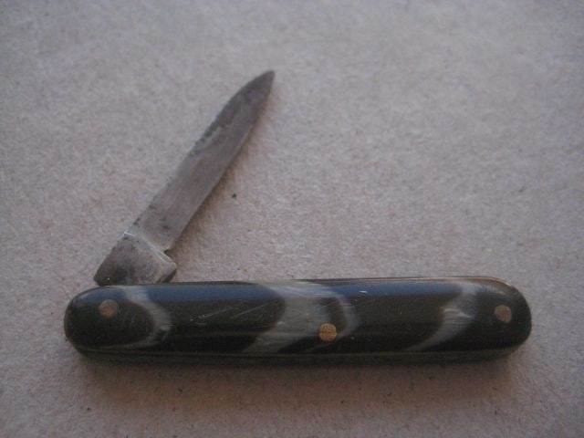 Vintage Black Hafted Miniature Penknife, c1940 - 2