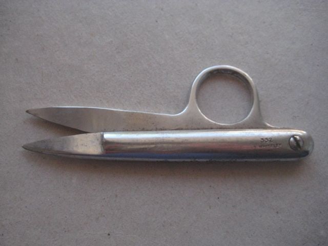 Vintage Whiteley Pair of Scissors: Title: Vintage Whiteley Pair of Scissors Description: Vintage 332 Whiteley Steel Pair of Scissors. Length is 4.5 Inches. Condition: Good.