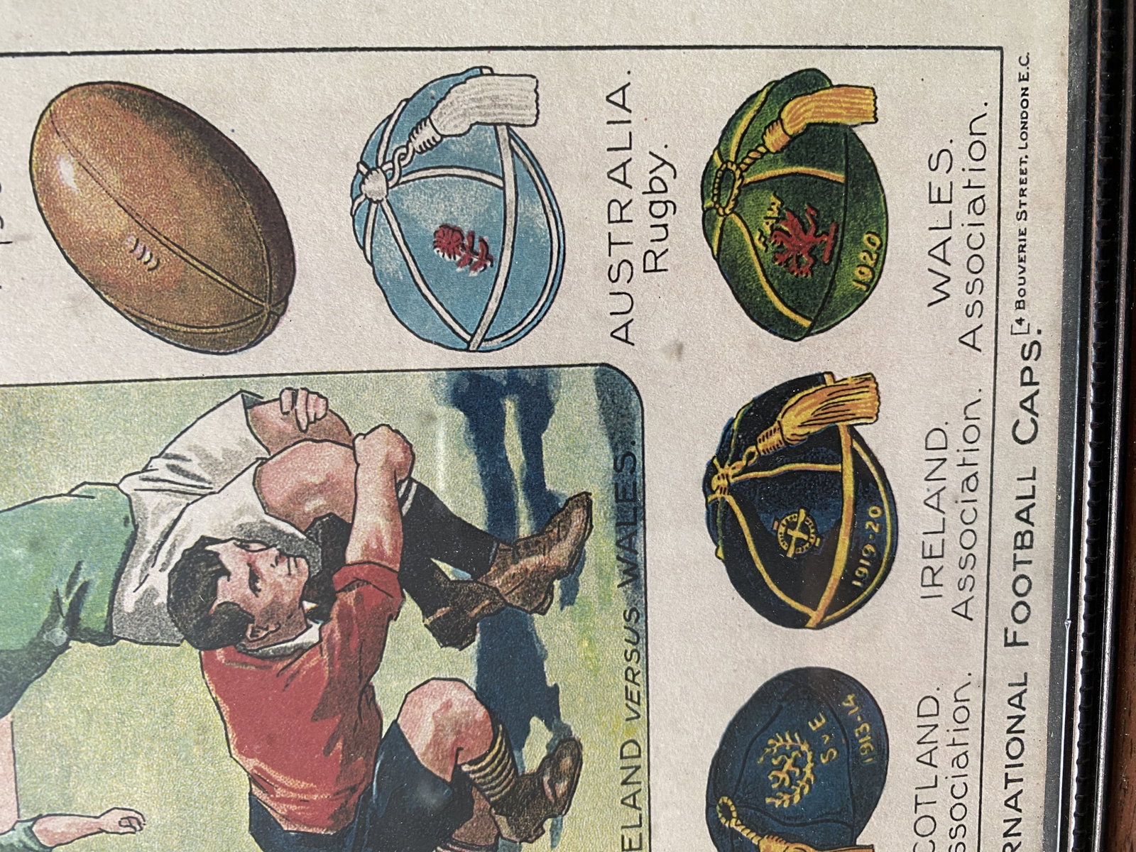 Original Poster From 1920s Boys Comic of International Rugby Sides - 3
