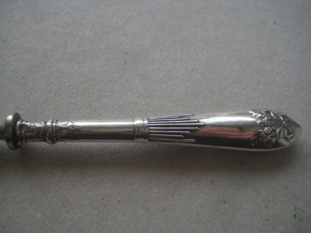 Antique Russian Silver Hafted Fork - 10