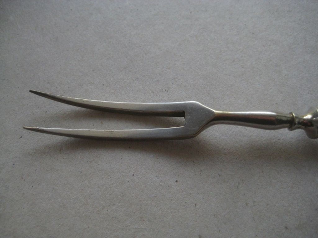Antique Russian Silver Hafted Fork - 2