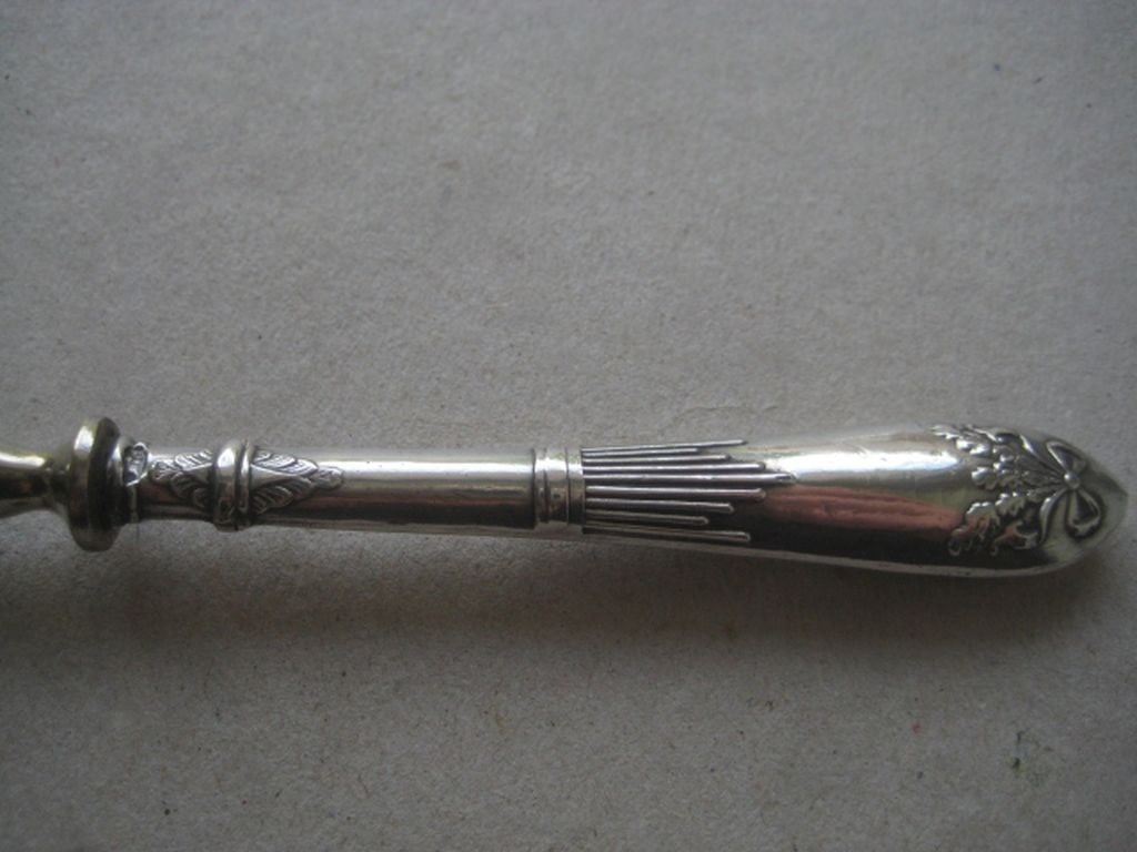 Antique Russian Silver Hafted Fork - 3