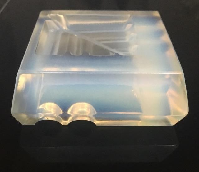 Andre Hunebelle (1896-1985) Art Deco, Opalescent Ashtray, Model M1123, Signed, 1930 - 10