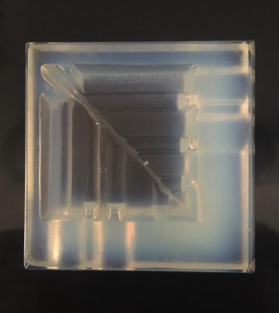 Andre Hunebelle (1896-1985) Art Deco, Opalescent Ashtray, Model M1123, Signed, 1930 - 12