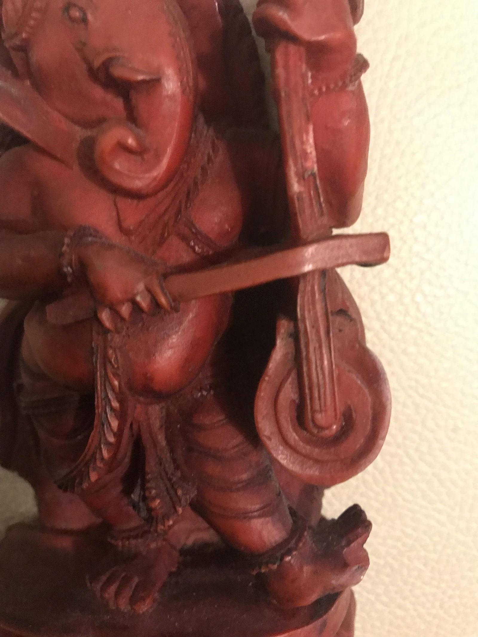 Vintage Lord Ganesha Coral Statue - 10