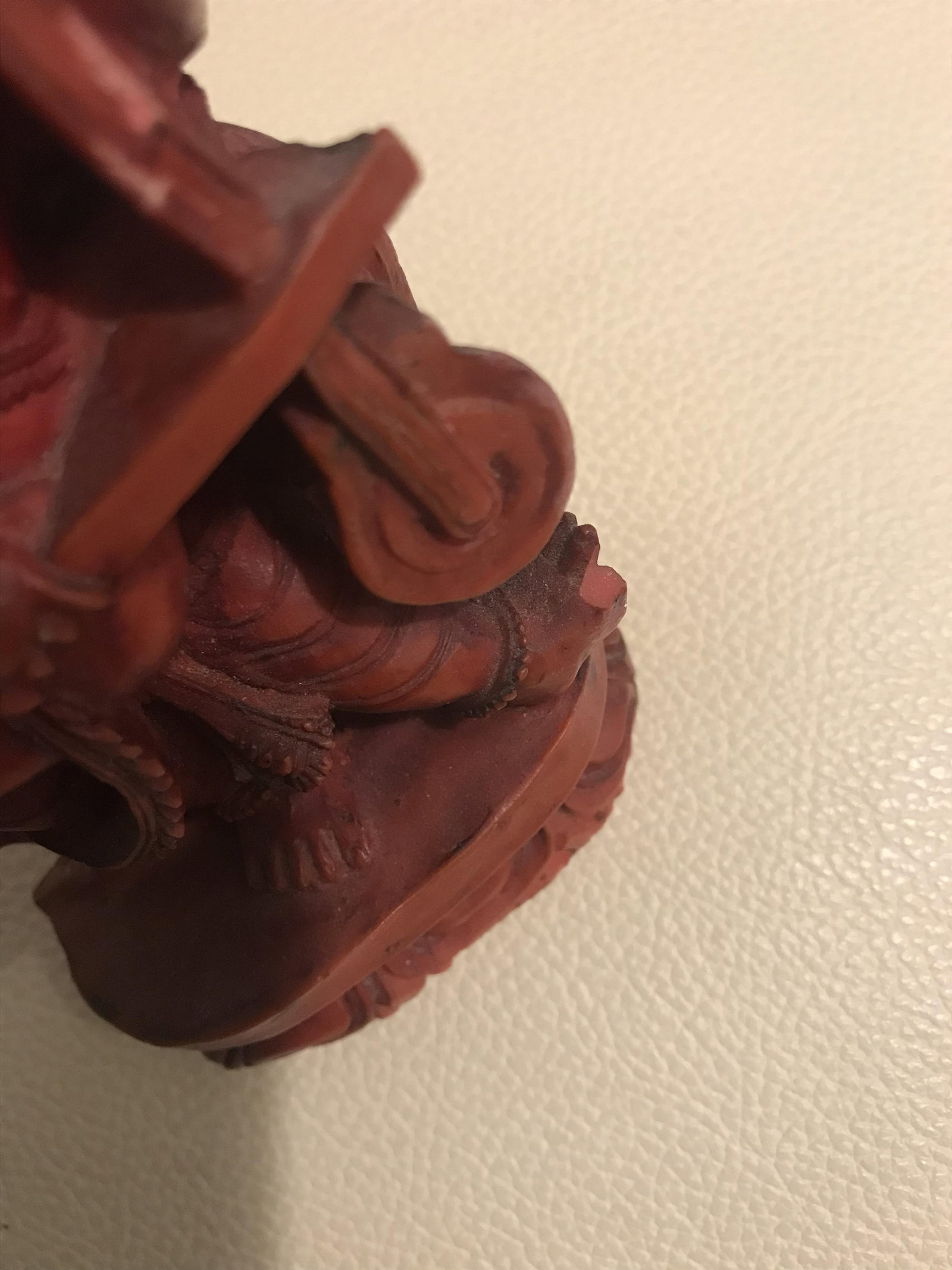 Vintage Lord Ganesha Coral Statue - 5