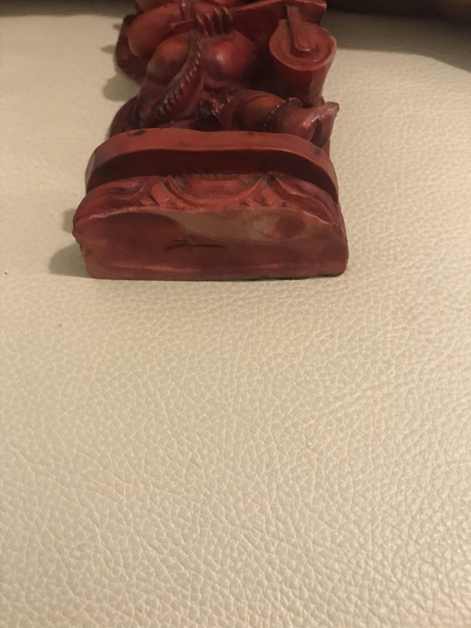 Vintage Lord Ganesha Coral Statue - 7