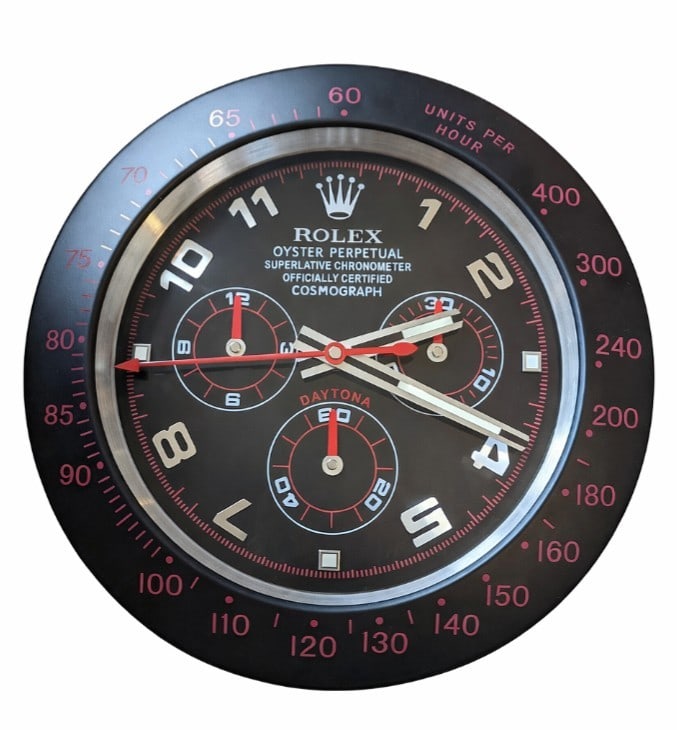 Rolex Daytona Cosmograph Dealer Display Wall Clock: Title: Rolex Daytona Cosmograph Dealer Display Wall Clock Description: