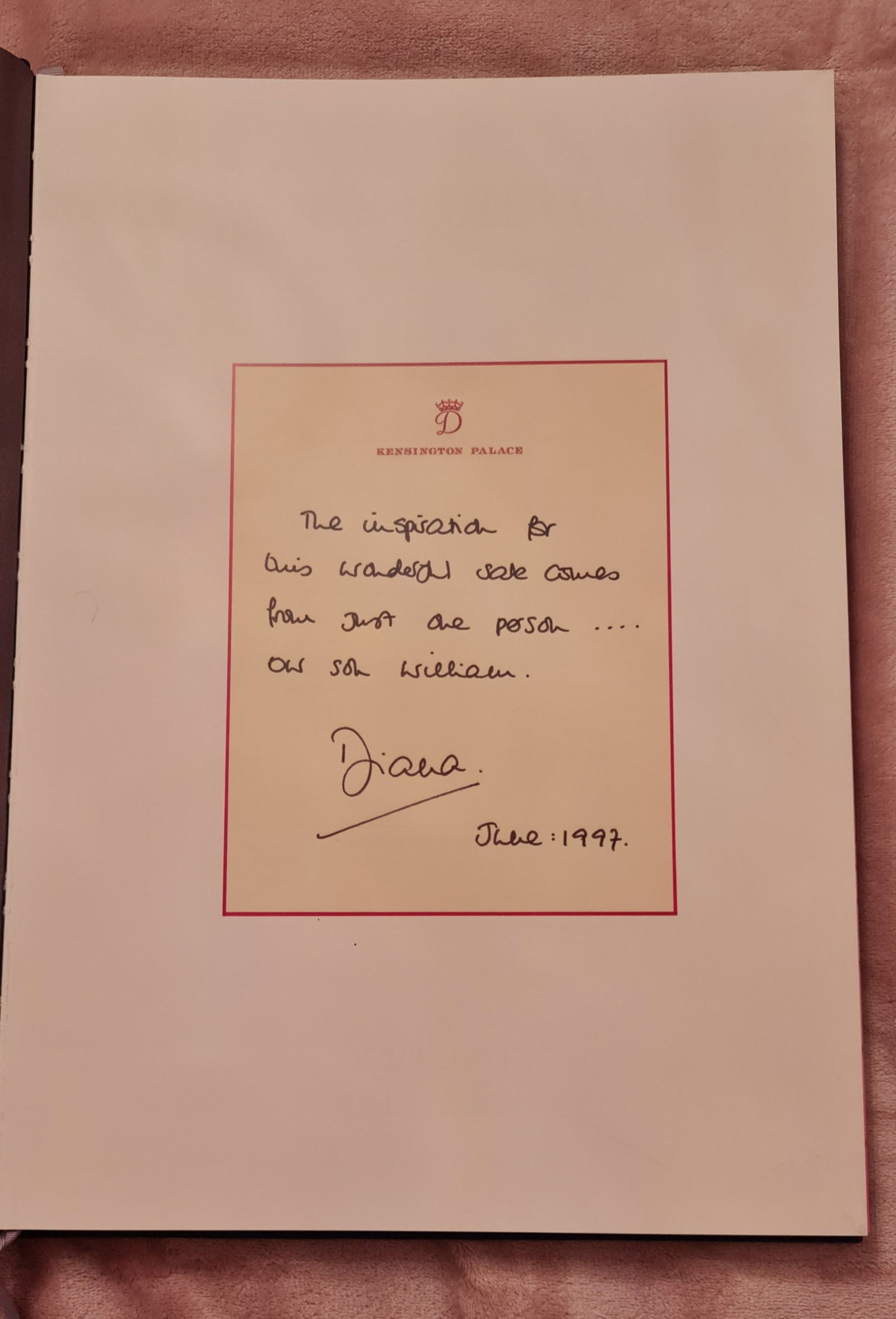 Christies Princess Diana's Leatherbound catalogue of dresses signed by Princess Diana. - 2