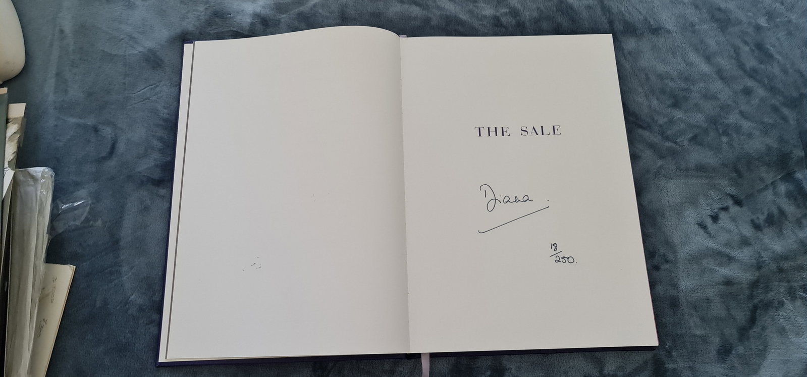 Christies Princess Diana's Leatherbound catalogue of dresses signed by Princess Diana. - 4