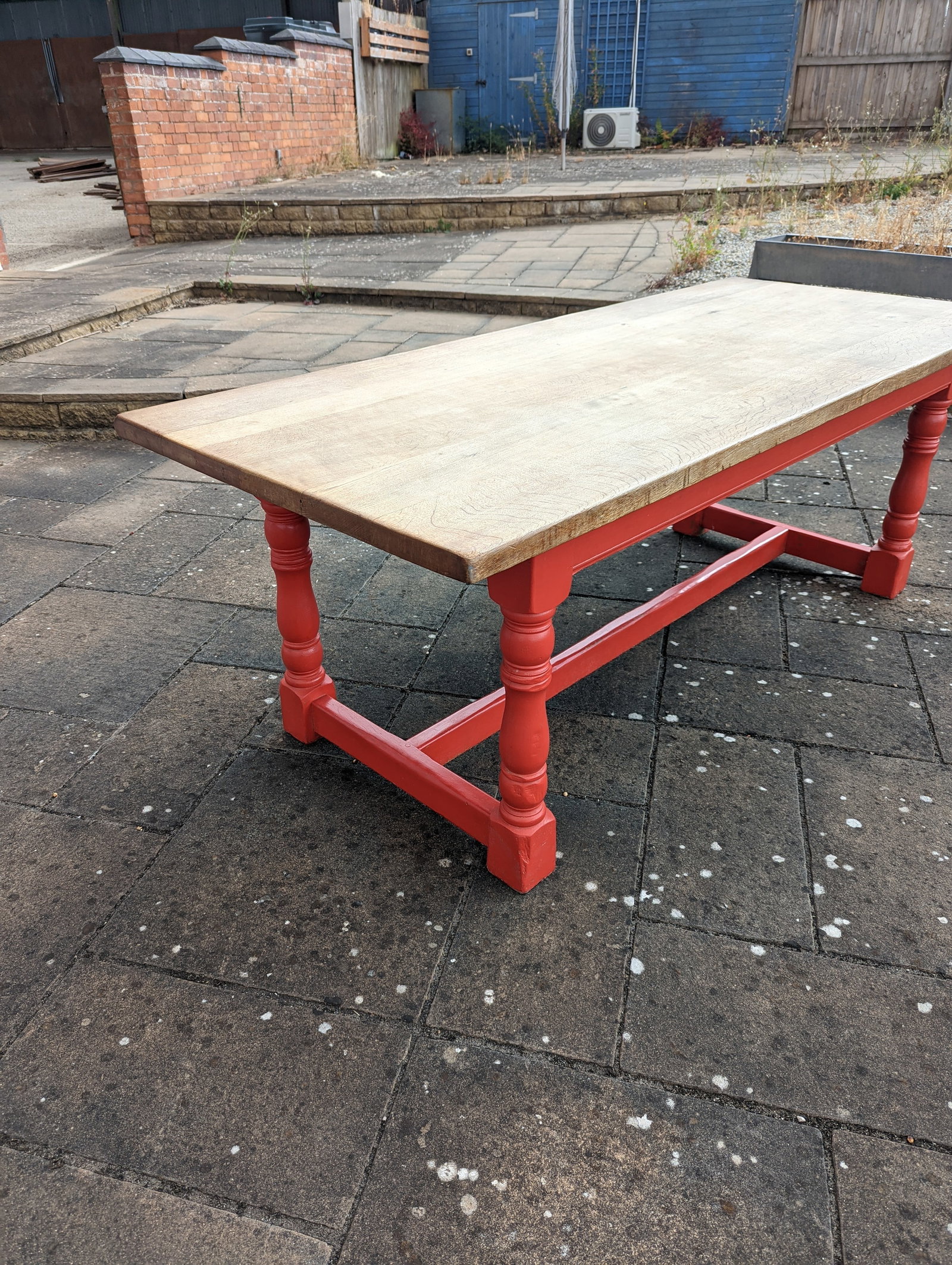 A striking vintage farmhouse dining table - 2