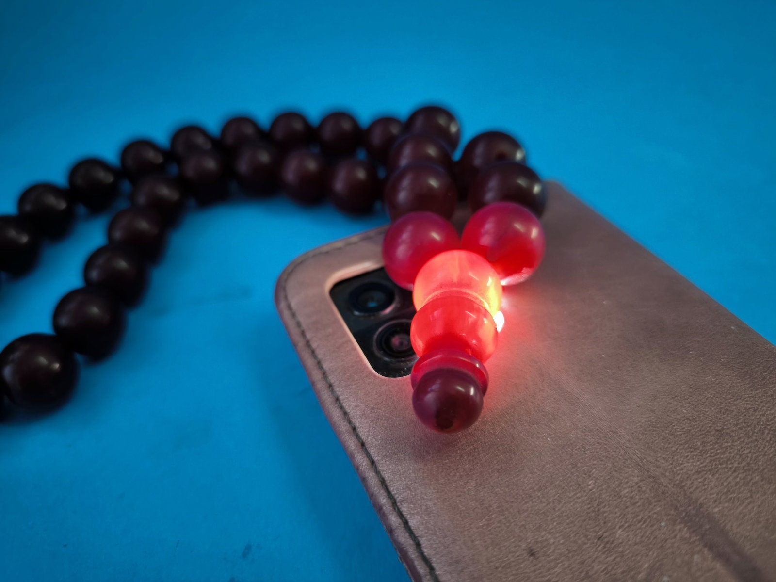 Antique Ottoman Turkish Islam Rosary Bead Bakelite Cherry Amber - 6