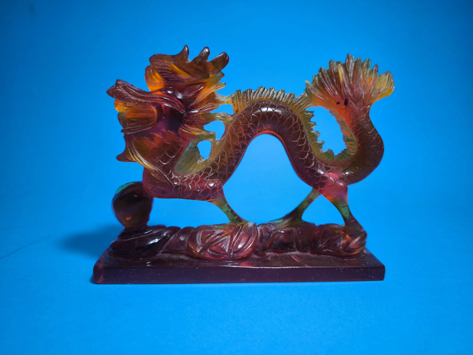 Antique Rare Cherry Amber Dragon Chinese - 2