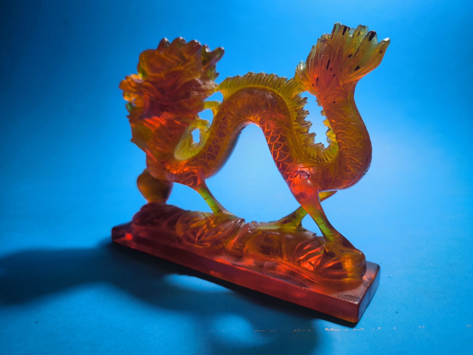 Antique Rare Cherry Amber Dragon Chinese - 3
