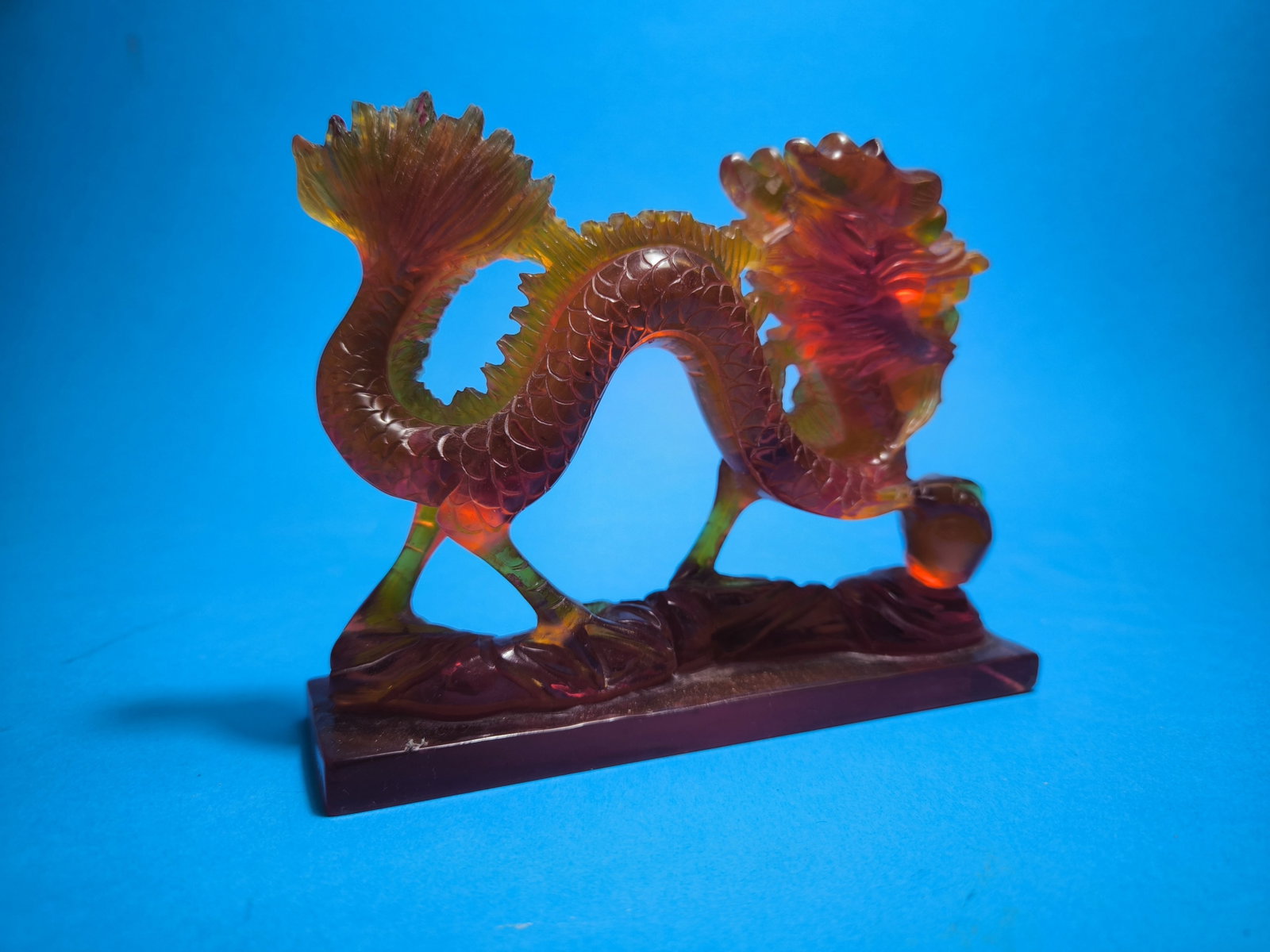 Antique Rare Cherry Amber Dragon Chinese - 4