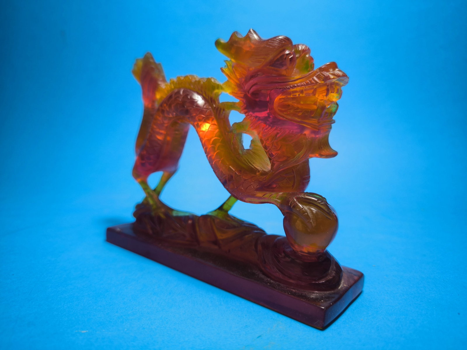 Antique Rare Cherry Amber Dragon Chinese - 5