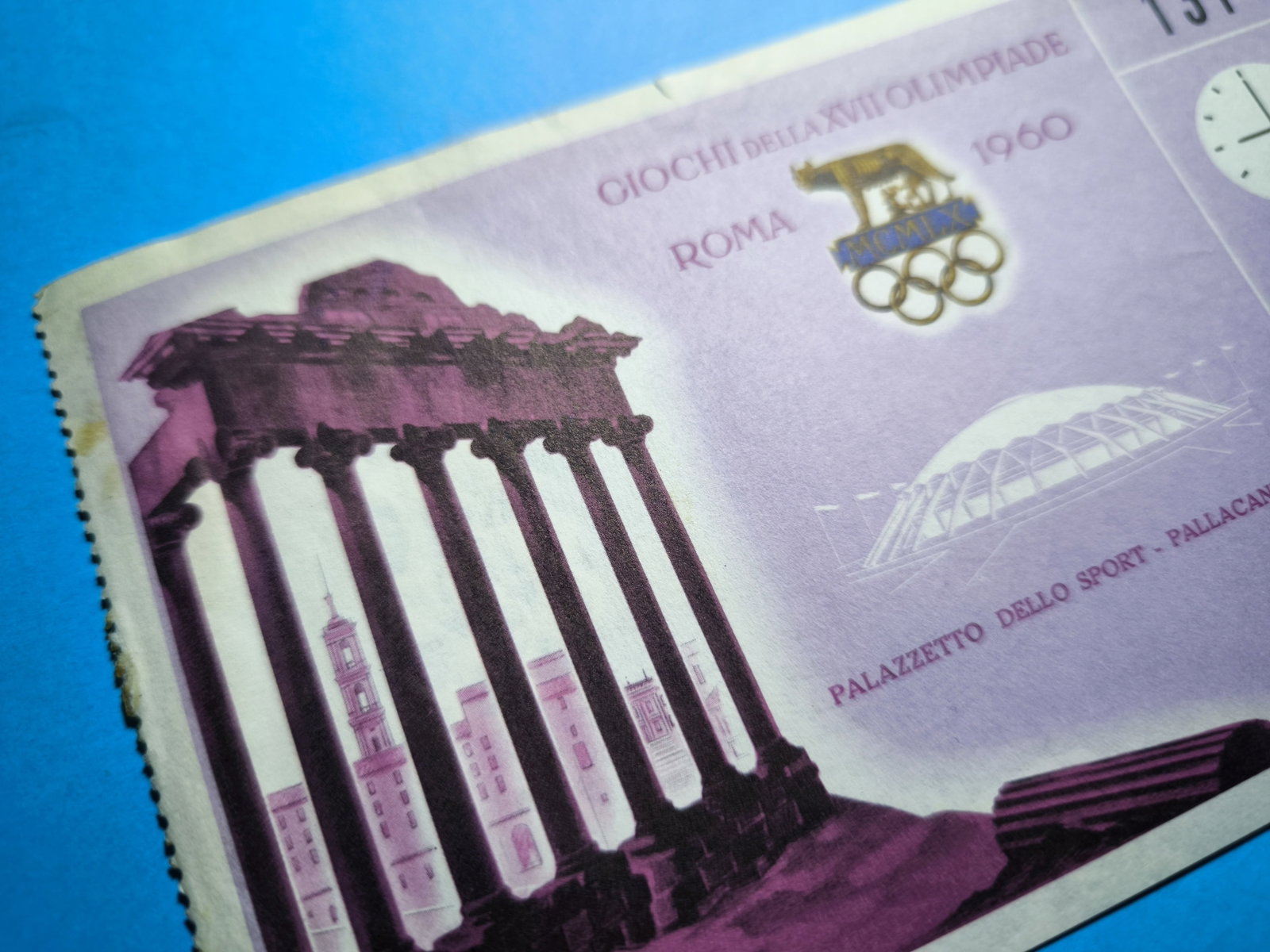 Rare Full Ticket of Olympic Game 1960 Roma - 3