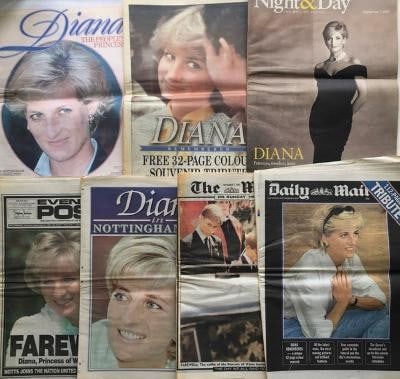 Princess Diana (1997) Memorabilia, Complete National & Local Newspapers 1997 (1 of 11)