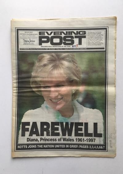 Princess Diana (1997) Memorabilia, Complete National & Local Newspapers 1997 - 7