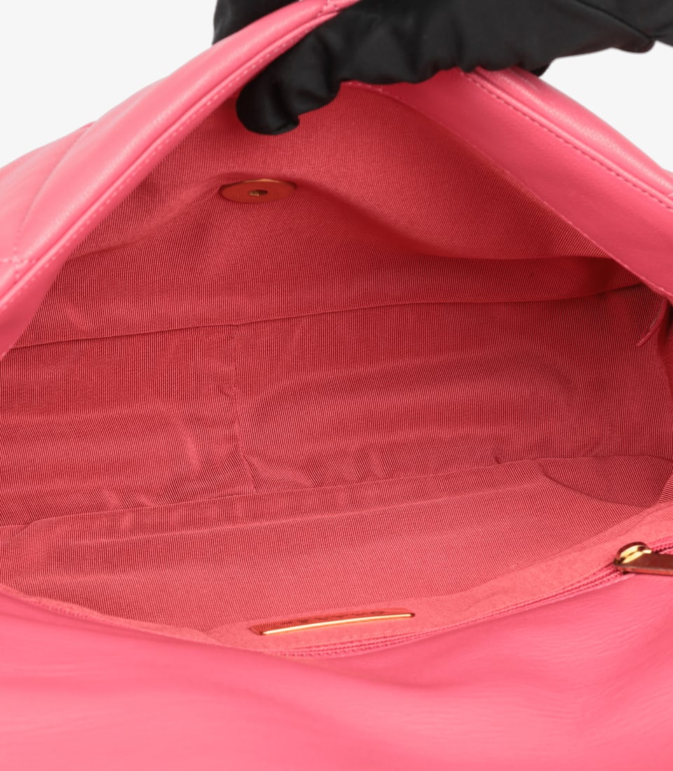 Chanel Pink Quilted Lambskin Large 19 Flap Bag - 10