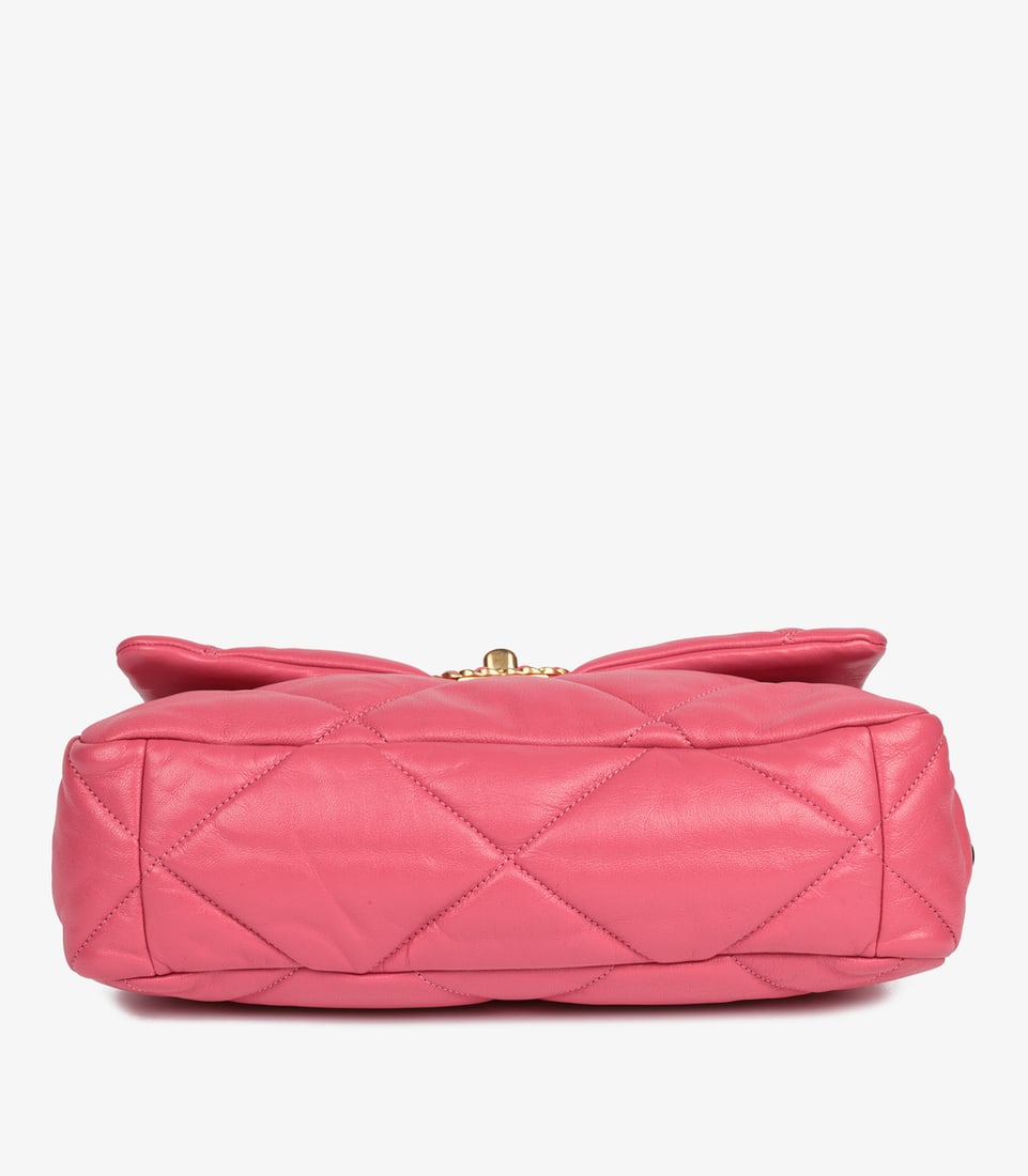 Chanel Pink Quilted Lambskin Large 19 Flap Bag - 7